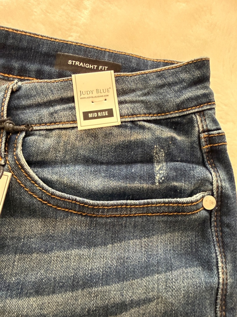 NWT - Judy Blue Ellianna Straight Jeans – Size 32 (14) Denim - Picture 3 of 15